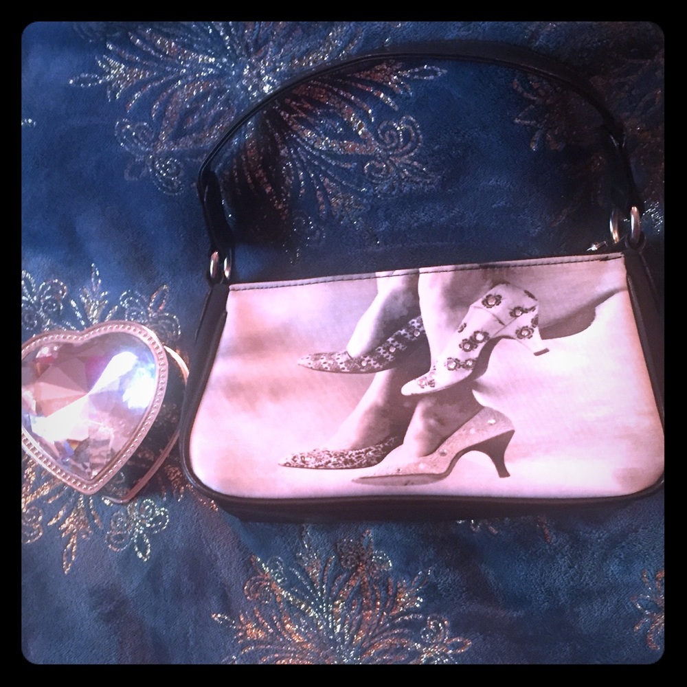 Rhinestone heels purse Life magazine
